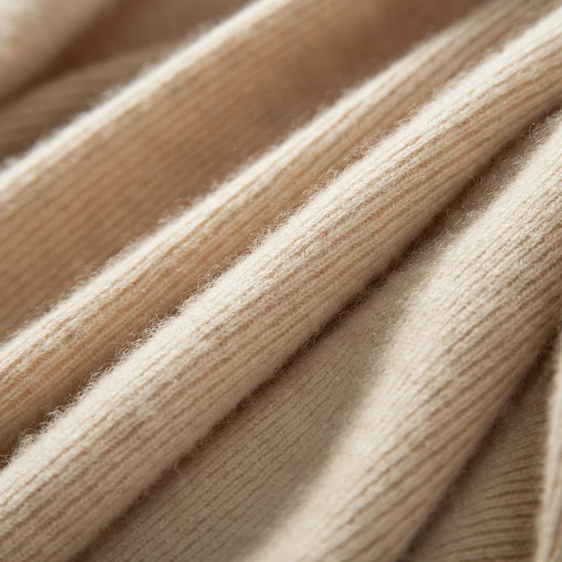 100% cashmere sweater women's knitted pullover sweater high neck solid color slim fit soft cashmere basic women's sweater - Image 5