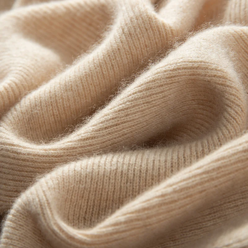 100% cashmere sweater women's knitted pullover sweater high neck solid color slim fit soft cashmere basic women's sweater - Image 6